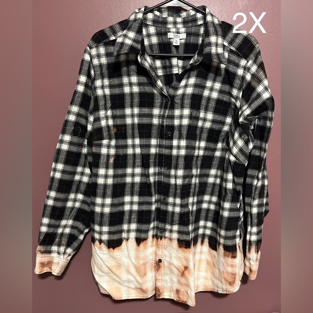 Distressed/bleached flannels